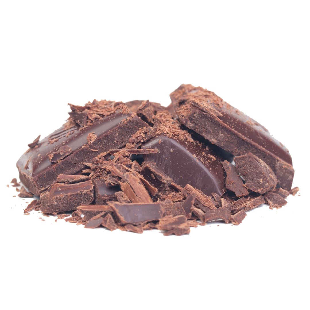 a pile of chocolate pieces